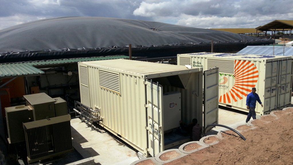 Uilenkraal biogas plant and gas generators, Uilenkraal Dairy, South Africa. Credit: www.engineeringnews.co.za