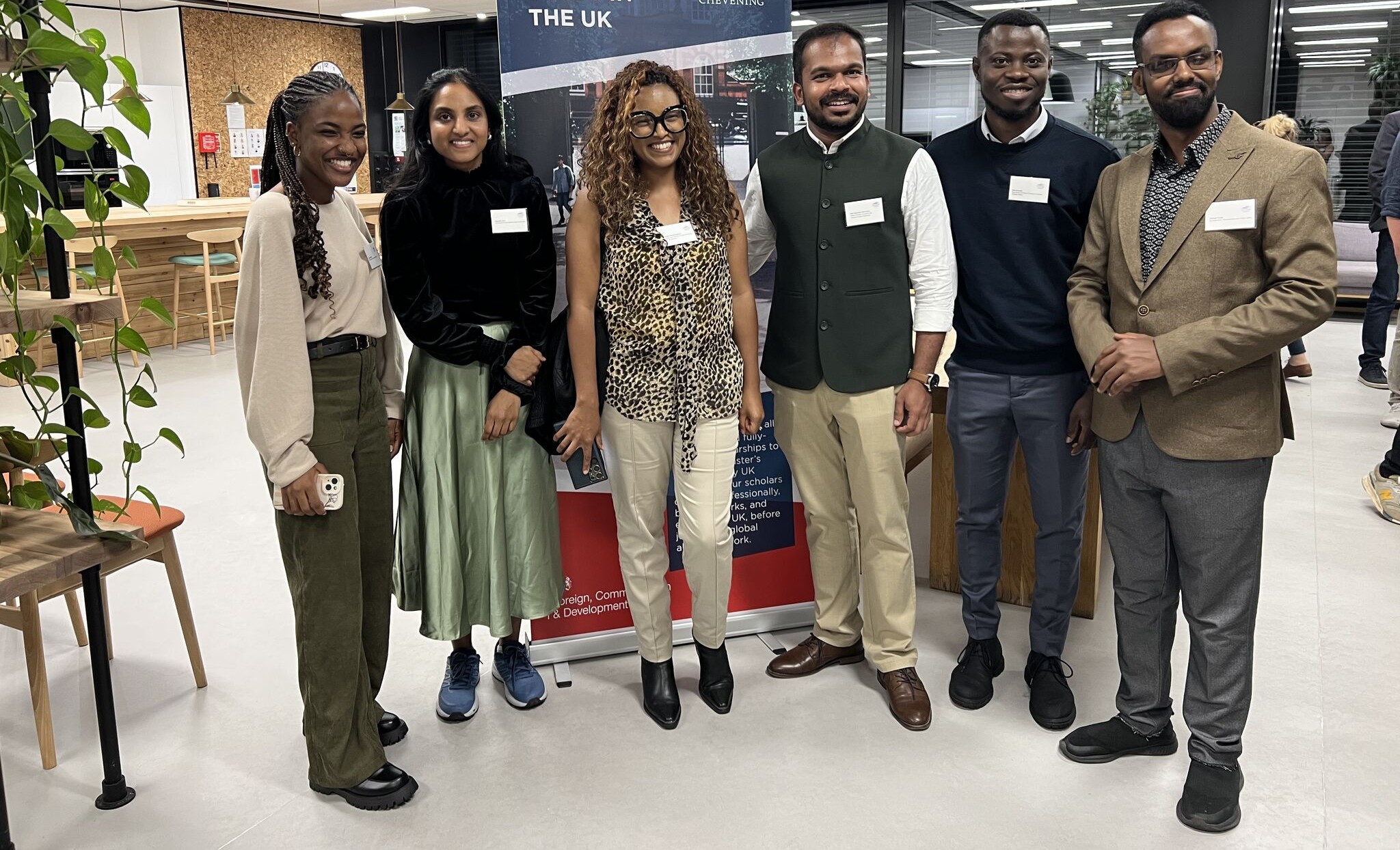 TEA Chevening scholars gather together at the Carbon Trust's London office